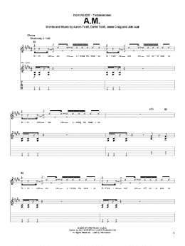 page one of A.M. (Guitar Tab)