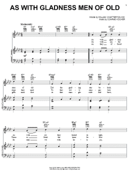 page one of As With Gladness Men Of Old (Piano, Vocal & Guitar Chords (Right-Hand Melody))