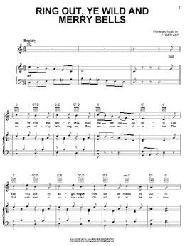 page one of Ring Out, Ye Wild And Merry Bells (Piano, Vocal & Guitar Chords (Right-Hand Melody))