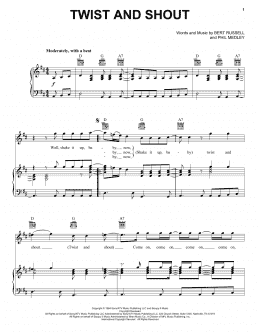 page one of Twist And Shout (Piano, Vocal & Guitar Chords (Right-Hand Melody))