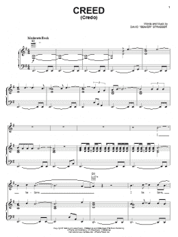 page one of Creed (Credo) (Piano, Vocal & Guitar Chords (Right-Hand Melody))