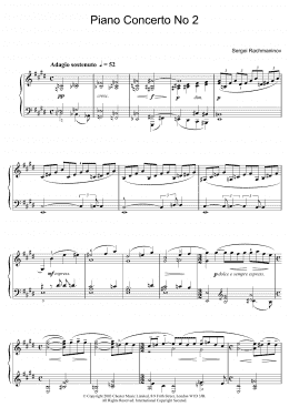 page one of Piano Concerto No. 2 (Piano Solo)