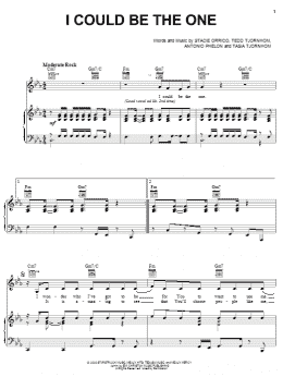 page one of I Could Be The One (Piano, Vocal & Guitar Chords (Right-Hand Melody))