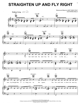 page one of Straighten Up And Fly Right (Piano, Vocal & Guitar Chords (Right-Hand Melody))