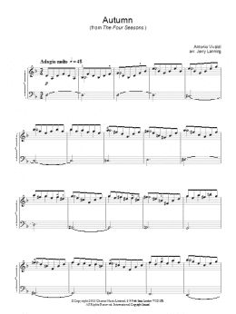 page one of Autumn (from The Four Seasons) (Piano Solo)