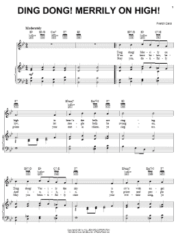 page one of Ding Dong! Merrily On High! (Piano, Vocal & Guitar Chords (Right-Hand Melody))