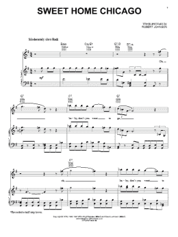 page one of Sweet Home Chicago (Piano, Vocal & Guitar Chords (Right-Hand Melody))