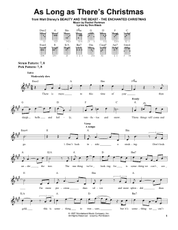 page one of As Long As There's Christmas (Easy Guitar)