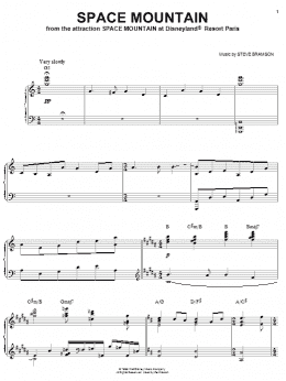 page one of Space Mountain (Piano Solo)