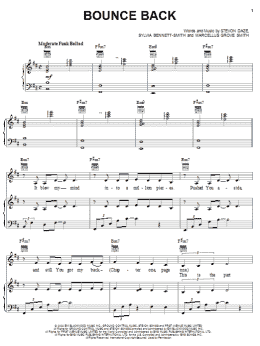 page one of Bounce Back (Piano, Vocal & Guitar Chords (Right-Hand Melody))