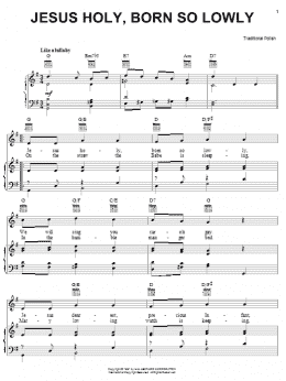 page one of Jesus Holy, Born So Lowly (Piano, Vocal & Guitar Chords (Right-Hand Melody))