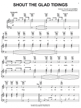 page one of Shout The Glad Tidings (Piano, Vocal & Guitar Chords (Right-Hand Melody))
