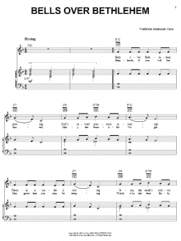 page one of Bells Over Bethlehem (Piano, Vocal & Guitar Chords (Right-Hand Melody))