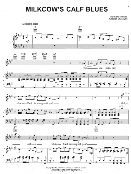 page one of Milkcow's Calf Blues (Piano, Vocal & Guitar Chords (Right-Hand Melody))
