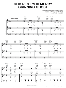 page one of God Rest You Merry Grinning Ghost (Piano, Vocal & Guitar Chords (Right-Hand Melody))