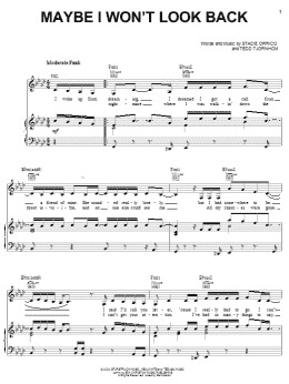 page one of Maybe I Won't Look Back (Piano, Vocal & Guitar Chords (Right-Hand Melody))