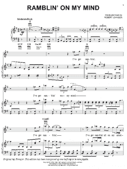 page one of Ramblin' On My Mind (Piano, Vocal & Guitar Chords (Right-Hand Melody))
