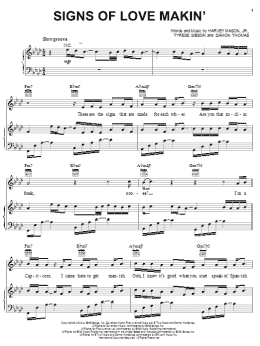 page one of Signs Of Love Makin' (Piano, Vocal & Guitar Chords (Right-Hand Melody))