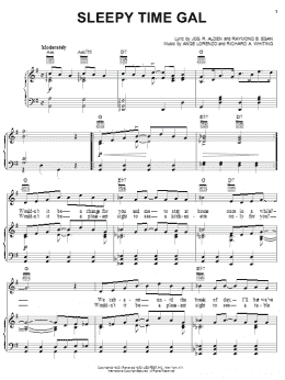page one of Sleepy Time Gal (Piano, Vocal & Guitar Chords (Right-Hand Melody))