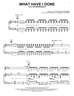 page one of What Have I Done (Piano, Vocal & Guitar Chords (Right-Hand Melody))