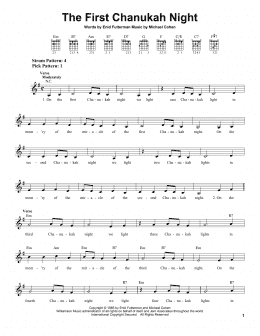 page one of The First Chanukah Night (Easy Guitar)