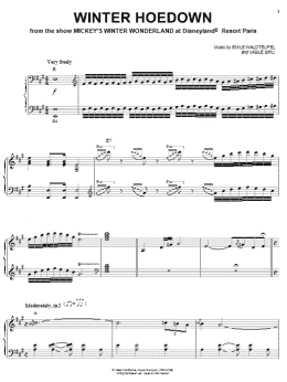 page one of Winter Hoedown (Piano, Vocal & Guitar Chords (Right-Hand Melody))