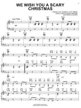 page one of We Wish You A Scary Christmas (Piano, Vocal & Guitar Chords (Right-Hand Melody))