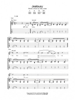 page one of Jealousy (Guitar Tab)