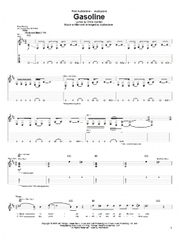 page one of Gasoline (Guitar Tab)
