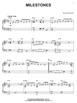 page one of Milestones (Piano Solo)