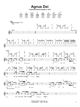 page one of Agnus Dei (Easy Guitar)