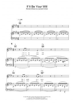 page one of If It Be Your Will (Piano, Vocal & Guitar Chords)
