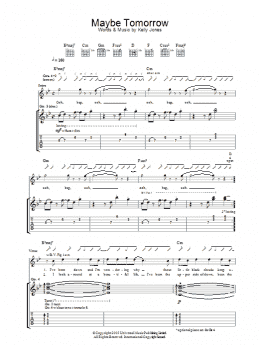 page one of Maybe Tomorrow (Guitar Tab)