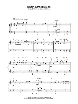 page one of Basin Street Blues (Piano Solo)