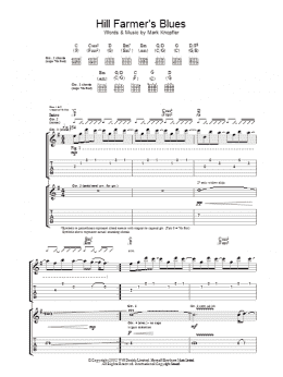 page one of Hill Farmer's Blues (Guitar Tab)
