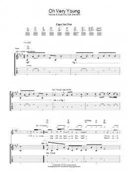 page one of Oh Very Young (Guitar Tab)