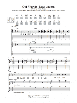 page one of Old Friends, New Lovers (Guitar Tab)