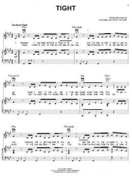 page one of Tight (Piano, Vocal & Guitar Chords (Right-Hand Melody))