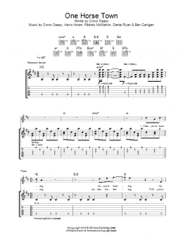 page one of One Horse Town (Guitar Tab)