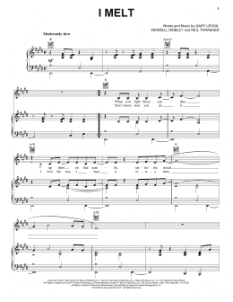 page one of I Melt (Piano, Vocal & Guitar Chords (Right-Hand Melody))
