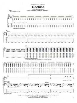 page one of Cochise (Guitar Tab)