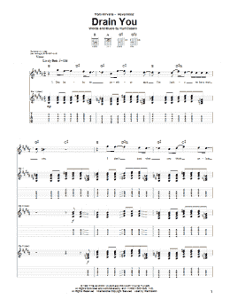 page one of Drain You (Guitar Tab)