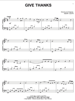 page one of Give Thanks (Piano Solo)