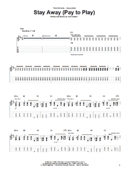 page one of Stay Away (Guitar Tab)