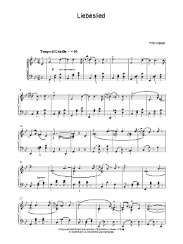 page one of Liebeslied (Piano Solo)