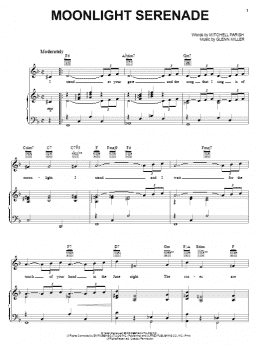 page one of Moonlight Serenade (Piano, Vocal & Guitar Chords (Right-Hand Melody))