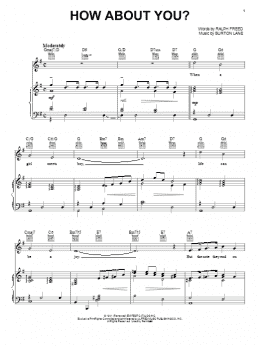 page one of How About You? (Piano, Vocal & Guitar Chords (Right-Hand Melody))