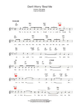 page one of Don't Worry 'Bout Me (Lead Sheet / Fake Book)