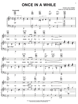 page one of Once In A While (Piano, Vocal & Guitar Chords (Right-Hand Melody))