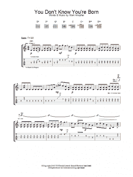 page one of You Don't KnowYou're Born (Guitar Tab)